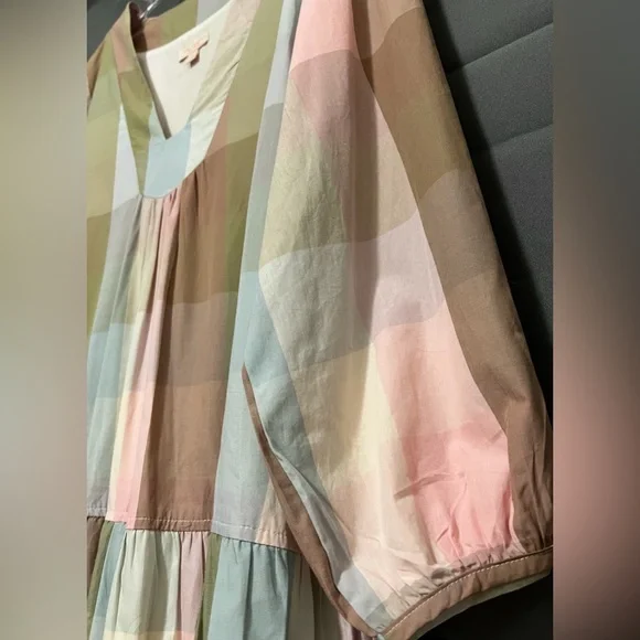 Pink Chicken Ruffled Tiered Green and Pink Sundress - Picture 5 of 8